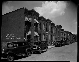 6th Street Looking / North at College Street / 6/24/35 [black-and-white photonegative]