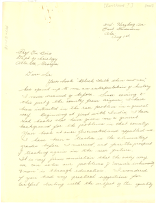 Letter from Winifred Earickson to W. E. B. Du Bois