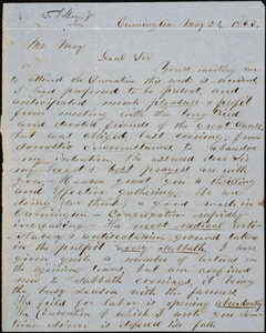 Letter from E.A. Stockman, Cummington, [Massachusetts], to Samuel May, 1853 May 24