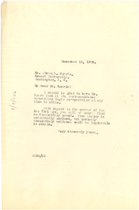 Letter from W. E. B. Du Bois to Abram L. Harris