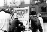 Bakke Decision Protest on the steps of the United States Courthouse in Seattle, Washington, 1977