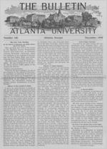 The Bulletin of Atlanta University, December 1908 no. 186, Atlanta, Georgia