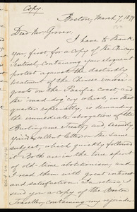 Letter from William Lloyd Garrison, Boston, [Mass.], to A. J. Grover, March 7, 1879