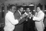 Boxers at press conference, Los Angeles, 1983