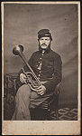 [Unidentified soldier in Union uniform with saxhorn]