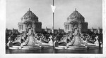 Festival Hall Central Cascade from Center of the grand Basin. World's Fair