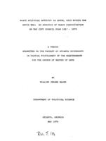 Black political activity in Akron, Ohio during the davis era: an analysis of black participation on the city council from 1957 - 1975, 1979