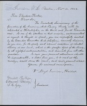 Letter to] Rev. Theodore Parker, Dear Sir [manuscript