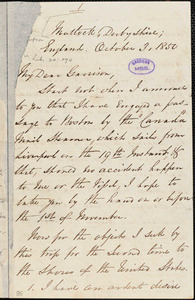 Letter from George Thompson, Matlock, Derbyshire, England, to William Lloyd Garrison, 1850 October 3