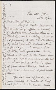 Letter to] Dear Mr. McKim [manuscript