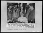 [Untitled photo shows: President Franklin D. Roosevelt in his study with members of the Office of Personnel Management, Fair Employment Practice Committee]