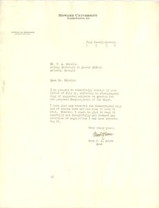 Letter from Numa P. G. Adams to W. A. Shields