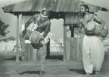 Two drummers perform at Afro Fest