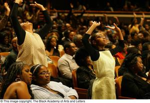 Dancers amidst audience