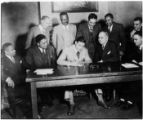 Joe Louis, World Heavyweight Champion, takes out membership from St. Antoine Branch YMCA [Detroit, Michigan] Campaign of 1936. Pays $100.00 a year for his Y membership.