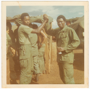 Photograph of two American soldiers in Vietnam