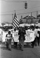 Marchers during the 20th anniversary reenactment of the Selma to Montgomery March in Selma, Alabama.