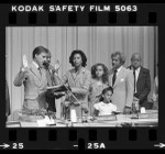 Yvonne Brathwaite Burke, with her family, being sworn in as Los Angeles County Supervisor by Jerry Brown, Calif., 1979