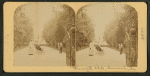 Forsyth Park, Savannah, Ga. [View of an African-American with a baby carriage.]