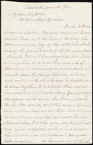 Letter from Lucretia Mott, Roadside, to William Lloyd Garrison, [March] 8th. [18]70