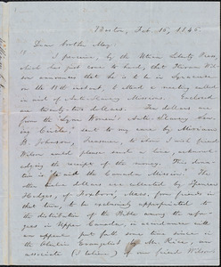 Thumbnail for Letter from William Lloyd Garrison, Boston, [Mass.], to Samuel Joseph May, Feb. 16, 1846