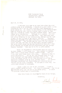 Letter from Shirley Graham to W. E. B. Du Bois