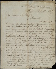 Letter to] Rev. Amos A. Phelps, Dear Sir [manuscript