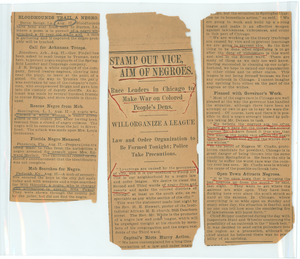 Stamp out vice, aim of Negroes race leaders in Chicago to make war on colored people's dens