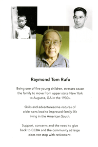 Photographs and short biography of Raymond Tom Rufo, Augusta, Georgia, 2012