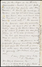 Letter to] Dear Mr Garrison [manuscript