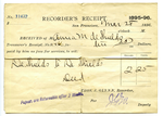 Recorders receipt, Anna M. De Shields