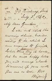 Letter to] My Dear Garrison [manuscript