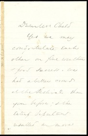 Letter to] Dearest Child [manuscript