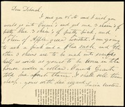 Letter to] Dear Deborah [manuscript