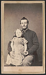 [Private Ira Delap of Co. F, 42nd Wisconsin Infantry Regiment in uniform with young girl]