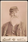 [Unidentified Civil War veteran with Grand Army of the Republic medal, kepi with post 86 insignia, and watch fob in his button hole]