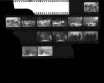 Set of negatives by Clinton Wright including GVT Gilbart, bus to Nellis, A.D.L. at the Dunes, Lodge chapters taken at Doolittle, liquor store, N.S.Y. Party at Lucille Gee's, Men's Progressive League at El Cortez, 1966