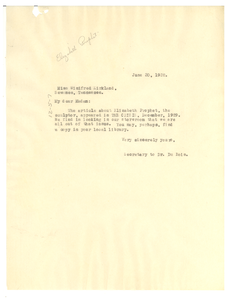 Letter from Crisis to Winifred Kirkland