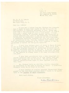 Letter from Helen Boardman to W. E. B. Du Bois