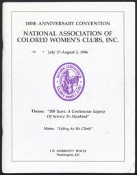 100th Anniversary Convention of the National Association of Colored Women's Clubs, Inc.