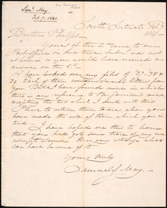 Letter from Samuel Joseph May, South Scituate, to Amos Augustus Phelps, Feb. 7, 1841