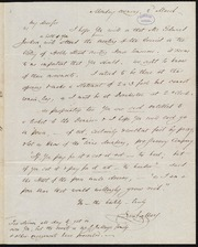 Letter to] My dear Sir [manuscript