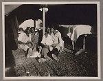 [Two African American couples in tent, during a Mississippi River flood, Vicksburg National Military Park]