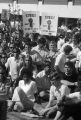 Students at an anti-war rally in front of the Haley Center on the campus of Auburn University.