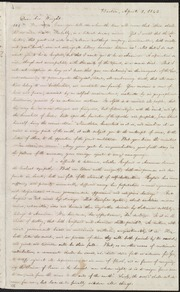 Letter to] Dear bro[ther] Wright [manuscript