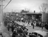 Central High School marching band in an African American Mardi Gras parade in Mobile, Alabama.