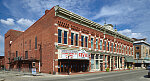 The Civic Theatre building, whose theater began as the Star Theatre vaudeville (and later movie) house and evolved into a performing-arts center in Muncie, Indiana