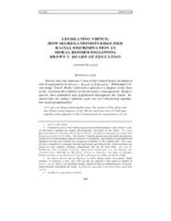 Legislating Virtue: How Segregationists Disguised Racial Discrimination as Moral Reform Following Brown v. Board of Education