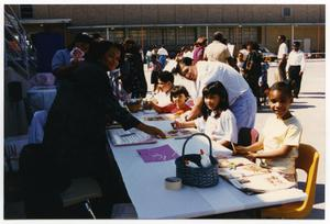 Children at Craft Table and Accompanying Adults