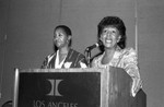 Thumbnail for Maxine Waters speaking at a Black Women's Forum event, Los Angeles, 1991